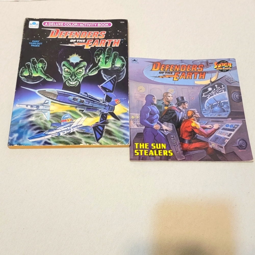 Vintage Defenders of the Earth Book and Coloring Book